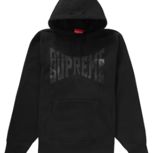 Supreme Rhinestone Shadow Hooded Sweatshirt black